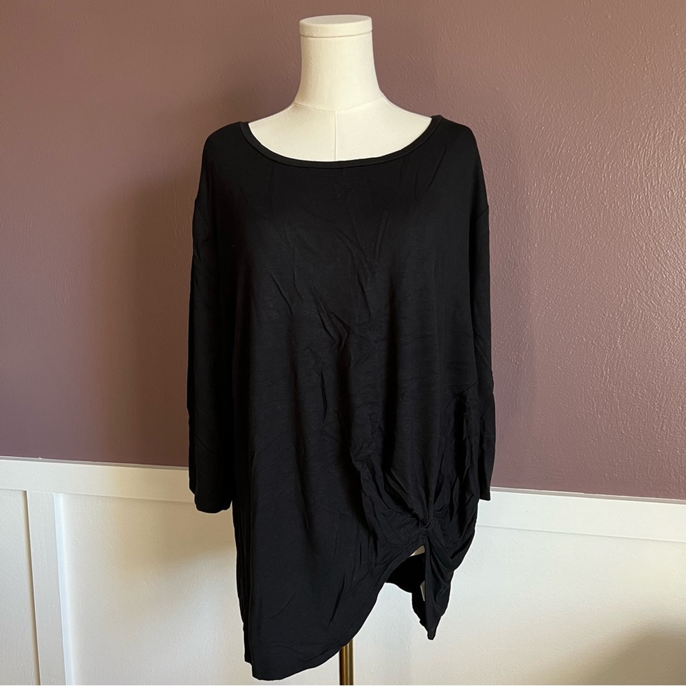 Cupio Blush Soft and Slinky Knot Front Tunic